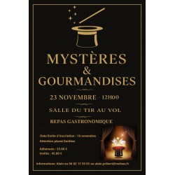 Repas festif et gastronomique, Mystères & Gourmandises, le dimanche 23 novembre 2025 à 12h00